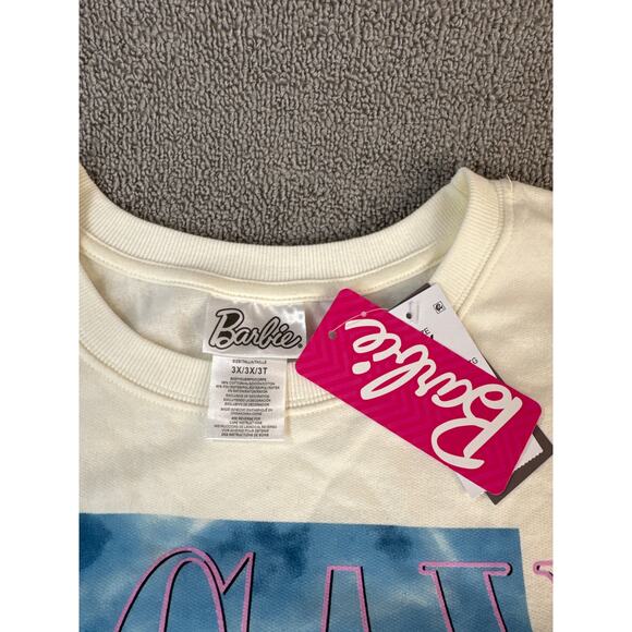 NWT Barbie Sweatshirt Crewneck Vacay Mode Graphic White Size 3X - Picture 5 of 8